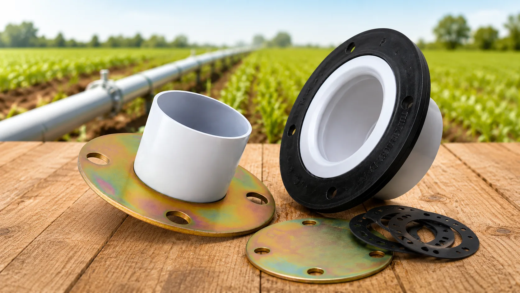 Heat-resistant rubber-coated irrigation tailpiece
